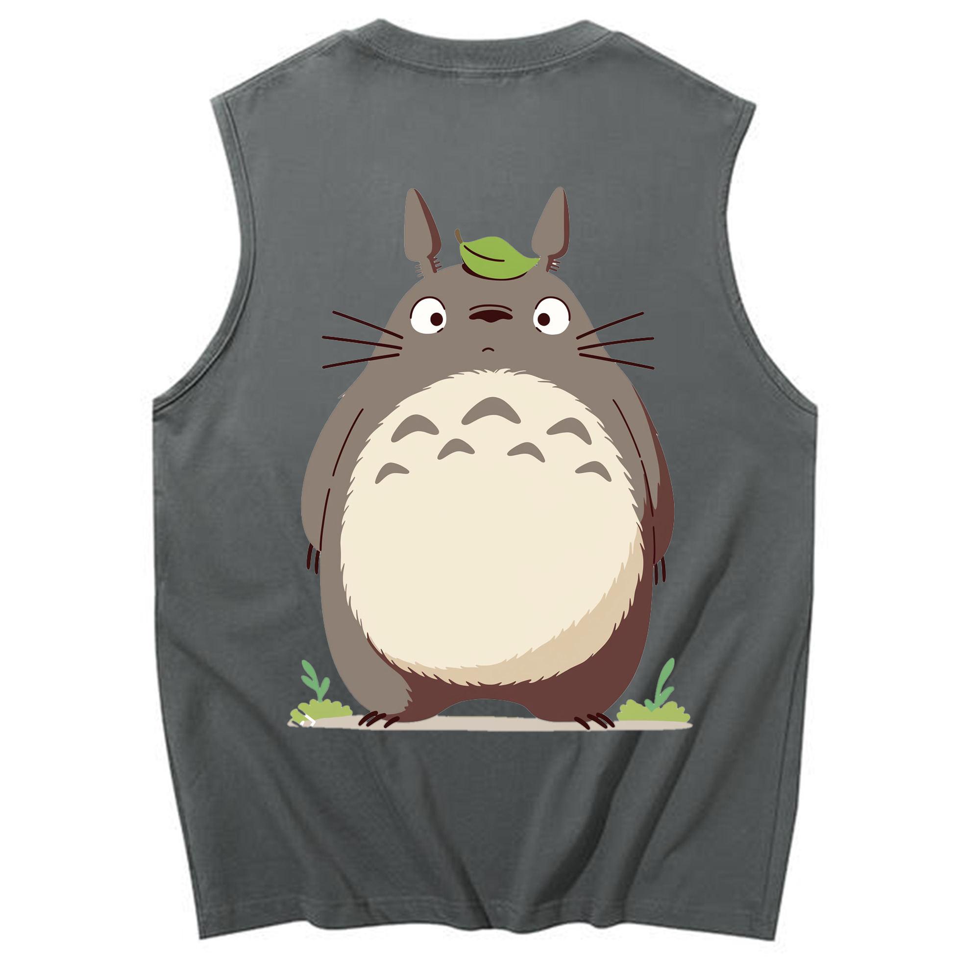 （画像用） となりのトトロ 草壁メイ 草壁サツキ My Neighbor Totoro Satsuki Kusakabe Mei Kusakabe コットン100％タンクトップ（背面プリント）